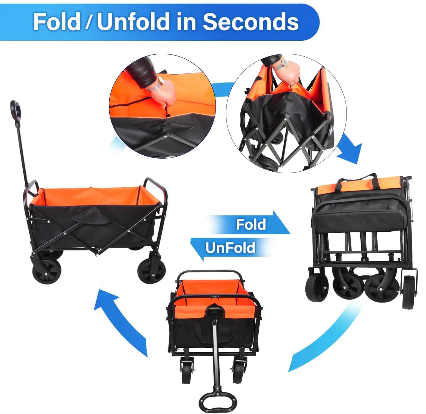 Foldable Festival Wagon – Carry Your Gear with Ease